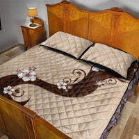 Polynesia Hibiscus Quilt Bed Set Cameo Curve Motif - Polynesian Pride
