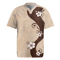 Polynesia Hibiscus Rugby Jersey Cameo Curve Motif - Polynesian Pride