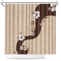 Polynesia Hibiscus Shower Curtain Cameo Curve Motif - Polynesian Pride