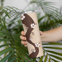 Polynesia Hibiscus Skinny Tumbler Cameo Curve Motif - Polynesian Pride