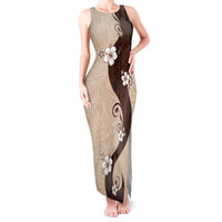 Polynesia Hibiscus Tank Maxi Dress Cameo Curve Motif - Polynesian Pride