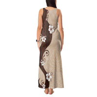 Polynesia Hibiscus Tank Maxi Dress Cameo Curve Motif - Polynesian Pride
