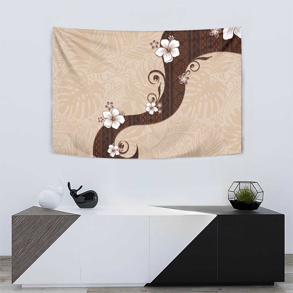 Polynesia Hibiscus Tapestry Cameo Curve Motif - Polynesian Pride
