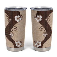 Polynesia Hibiscus Tumbler Cup Cameo Curve Motif - Polynesian Pride