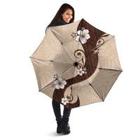 Polynesia Hibiscus Umbrella Cameo Curve Motif - Polynesian Pride