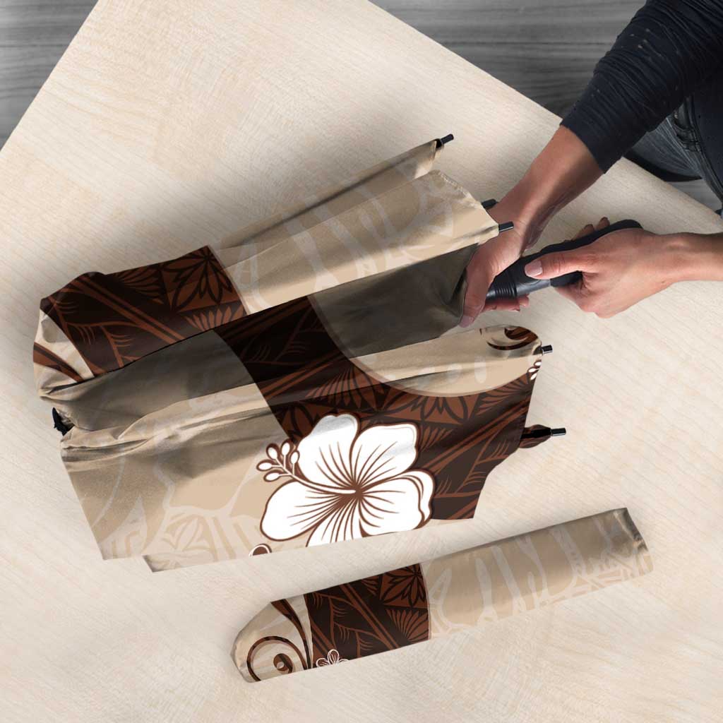 Polynesia Hibiscus Umbrella Cameo Curve Motif - Polynesian Pride