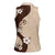 Polynesia Hibiscus Women Sleeveless Polo Shirt Cameo Curve Motif - Polynesian Pride