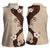 Polynesia Hibiscus Women Sleeveless Polo Shirt Cameo Curve Motif - Polynesian Pride