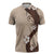 Polynesia Hibiscus Zipper Polo Shirt Cameo Curve Motif - Polynesian Pride
