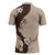 Polynesia Hibiscus Zipper Polo Shirt Cameo Curve Motif - Polynesian Pride