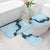 Polynesia Hibiscus Bathroom Set Sky Blue Curve Motif - Polynesian Pride