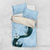 Polynesia Hibiscus Bedding Set Sky Blue Curve Motif - Polynesian Pride