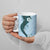 Polynesia Hibiscus Ceramic Mug Sky Blue Curve Motif - Polynesian Pride
