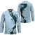 Polynesia Hibiscus Hockey Jersey Sky Blue Curve Motif - Polynesian Pride