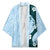 Polynesia Hibiscus Kimono Sky Blue Curve Motif - Polynesian Pride