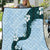 Polynesia Hibiscus Quilt Sky Blue Curve Motif - Polynesian Pride