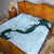 Polynesia Hibiscus Quilt Sky Blue Curve Motif - Polynesian Pride