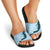 Polynesia Hibiscus Slide Sandals Sky Blue Curve Motif - Polynesian Pride