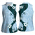 Polynesia Hibiscus Women Sleeveless Polo Shirt Sky Blue Curve Motif - Polynesian Pride