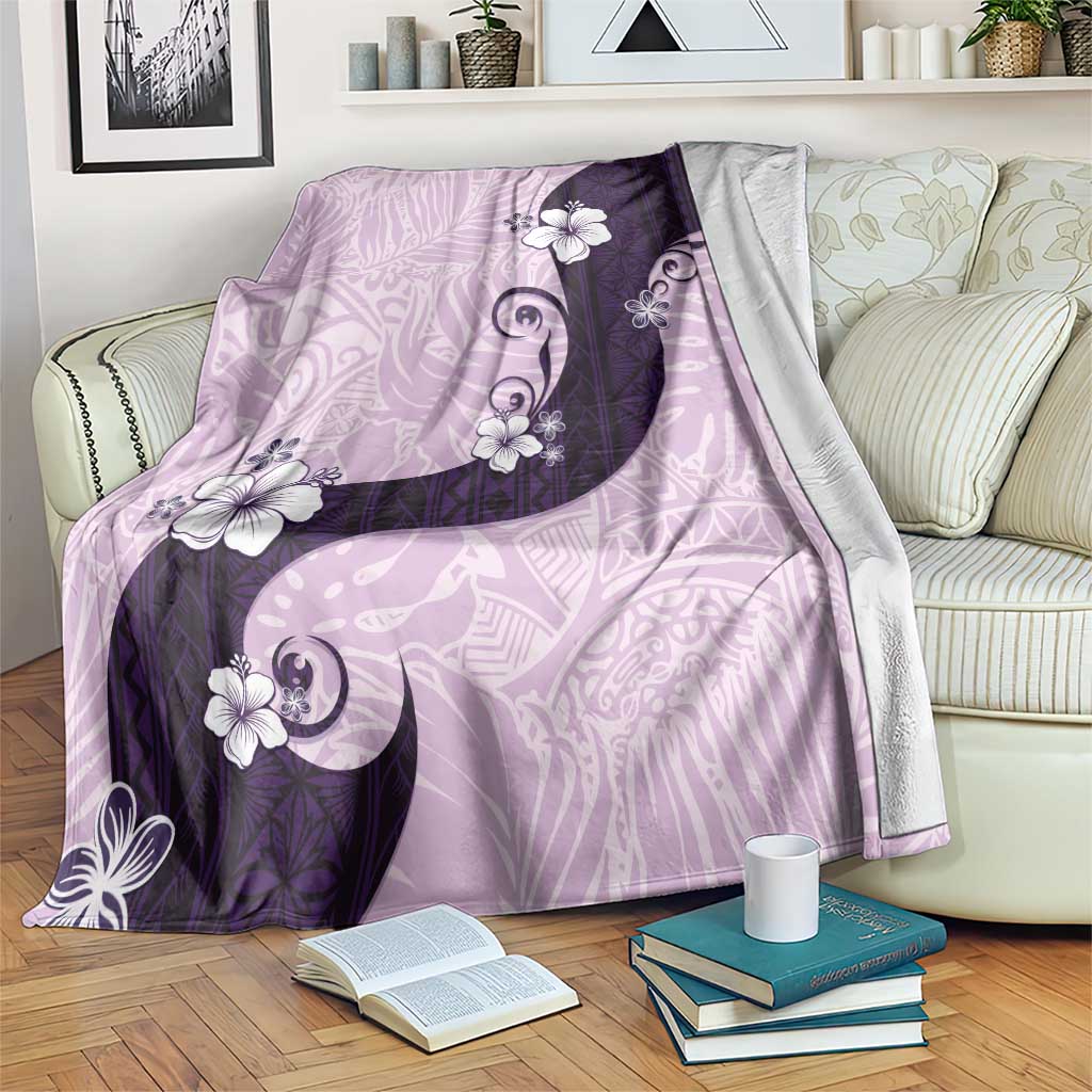 Polynesia Hibiscus Blanket Thistle Curve Motif LT05 Purple - Polynesian Pride