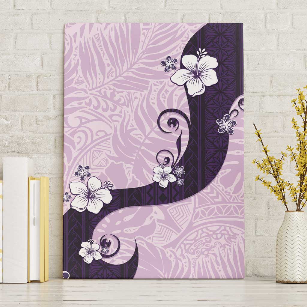 Polynesia Hibiscus Canvas Wall Art Thistle Curve Motif - Polynesian Pride