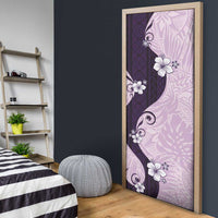 Polynesia Hibiscus Door Cover Thistle Curve Motif - Polynesian Pride