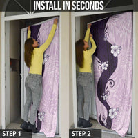 Polynesia Hibiscus Door Cover Thistle Curve Motif - Polynesian Pride