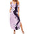 Polynesia Hibiscus Family Matching Summer Maxi Dress and Hawaiian Shirt Thistle Curve Motif - Polynesian Pride