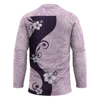 Polynesia Hibiscus Hockey Jersey Thistle Curve Motif - Polynesian Pride