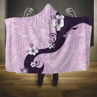 Polynesia Hibiscus Hooded Blanket Thistle Curve Motif - Polynesian Pride