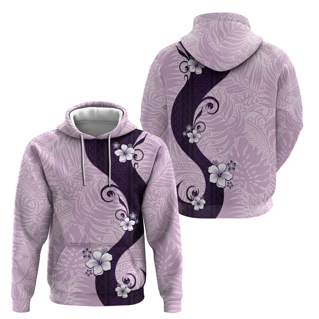Polynesia Hibiscus Hoodie Thistle Curve Motif - Polynesian Pride