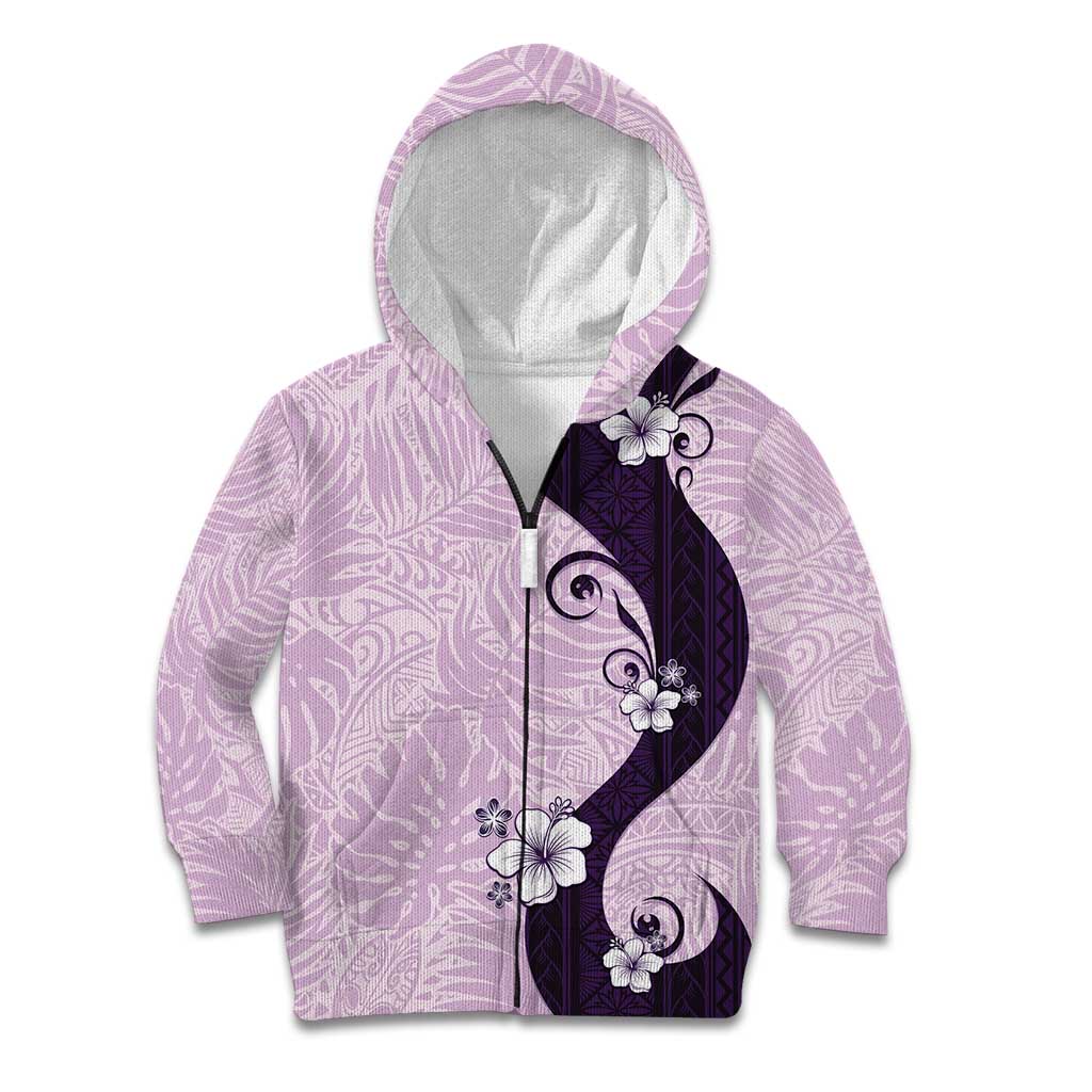 Polynesia Hibiscus Kid Hoodie Thistle Curve Motif - Polynesian Pride