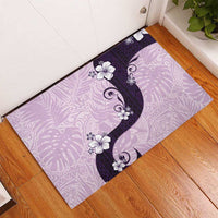 Polynesia Hibiscus Rubber Doormat Thistle Curve Motif - Polynesian Pride