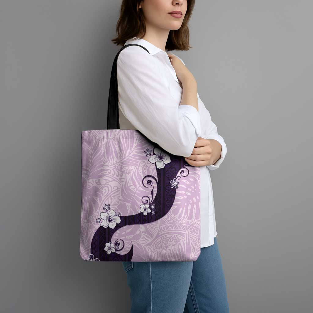 Polynesia Hibiscus Tote Bag Thistle Curve Motif - Polynesian Pride