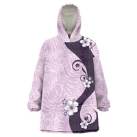 Polynesia Hibiscus Wearable Blanket Hoodie Thistle Curve Motif - Polynesian Pride