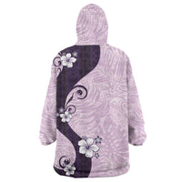 Polynesia Hibiscus Wearable Blanket Hoodie Thistle Curve Motif - Polynesian Pride