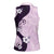 Polynesia Hibiscus Women Sleeveless Polo Shirt Thistle Curve Motif - Polynesian Pride