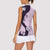 Polynesia Hibiscus Women Sleeveless Polo Shirt Thistle Curve Motif - Polynesian Pride