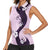 Polynesia Hibiscus Women Sleeveless Polo Shirt Thistle Curve Motif - Polynesian Pride