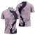 Polynesia Hibiscus Zipper Polo Shirt Thistle Curve Motif - Polynesian Pride
