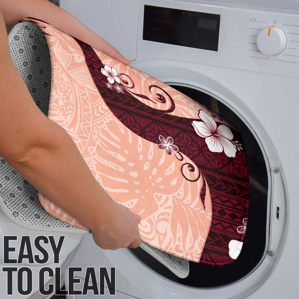 Polynesia Hibiscus Bathroom Set Rose Bud Curve Motif - Polynesian Pride