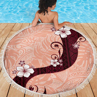 Polynesia Hibiscus Beach Blanket Rose Bud Curve Motif - Polynesian Pride