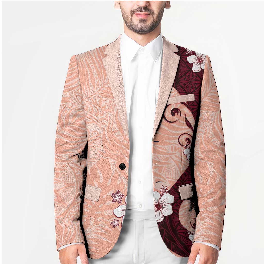 Polynesia Hibiscus Blazer Rose Bud Curve Motif - Polynesian Pride