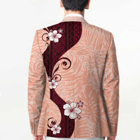 Polynesia Hibiscus Blazer Rose Bud Curve Motif - Polynesian Pride