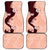 Polynesia Hibiscus Car Mats Rose Bud Curve Motif - Polynesian Pride