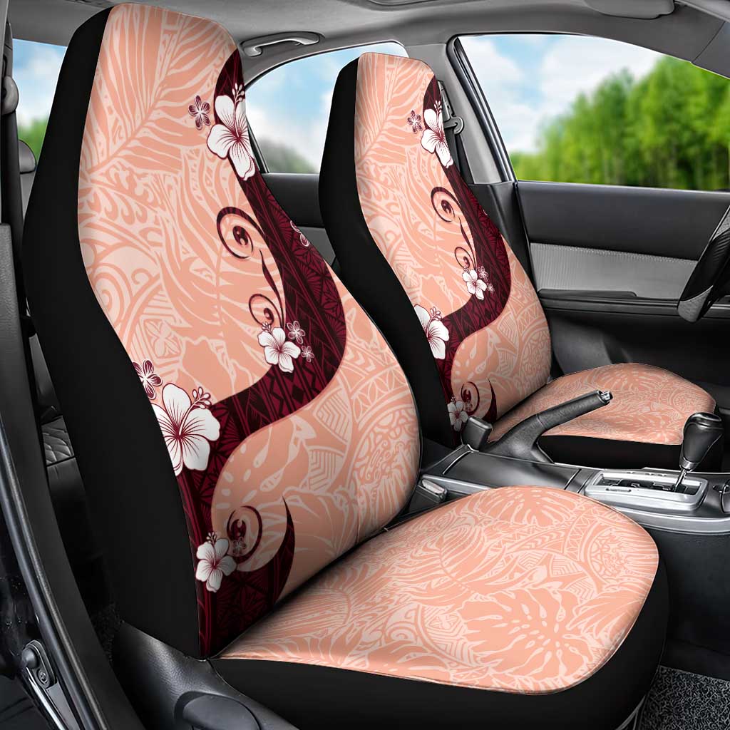 Polynesia Hibiscus Car Seat Cover Rose Bud Curve Motif LT05 - Polynesian Pride