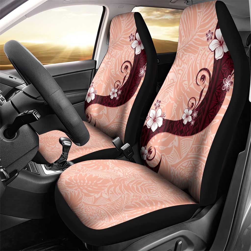 Polynesia Hibiscus Car Seat Cover Rose Bud Curve Motif LT05 - Polynesian Pride