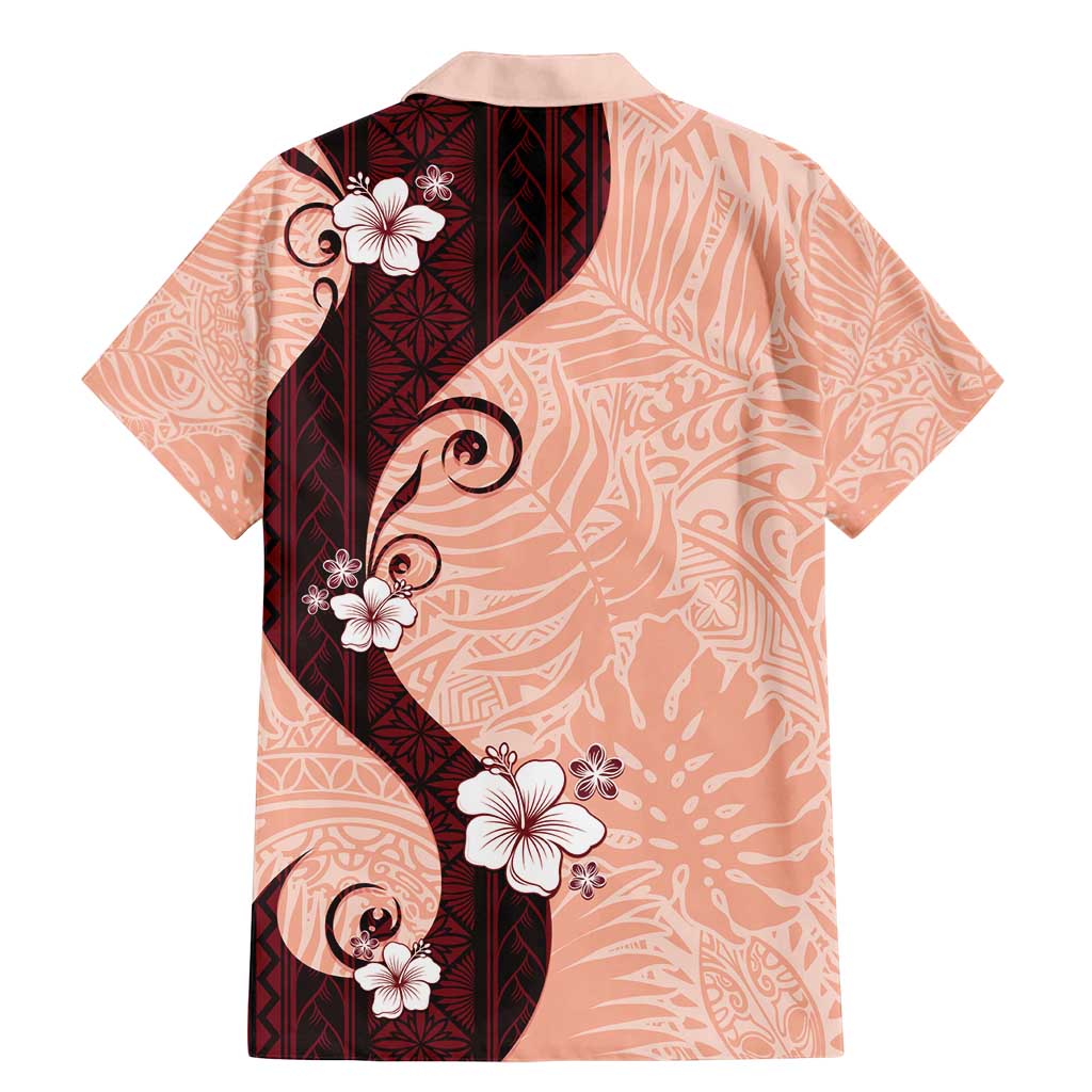 Polynesia Hibiscus Family Matching Mermaid Dress and Hawaiian Shirt Rose Bud Curve Motif - Polynesian Pride