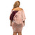 Polynesia Hibiscus Family Matching Off Shoulder Short Dress and Hawaiian Shirt Rose Bud Curve Motif - Polynesian Pride