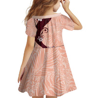 Polynesia Hibiscus Family Matching Short Sleeve Bodycon Dress and Hawaiian Shirt Rose Bud Curve Motif - Polynesian Pride